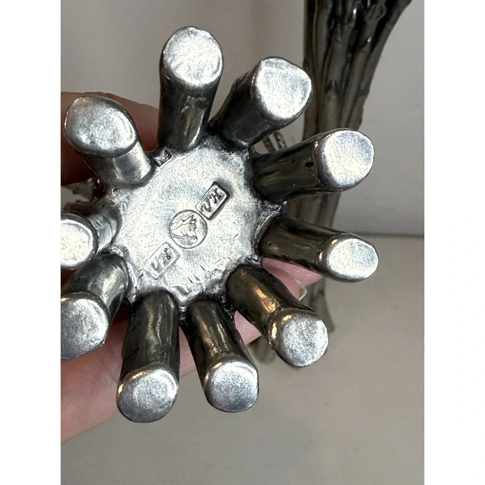 Vagabond‎ House Pewter Asparagus Candlesticks Farmers Market Candle Holder Pair